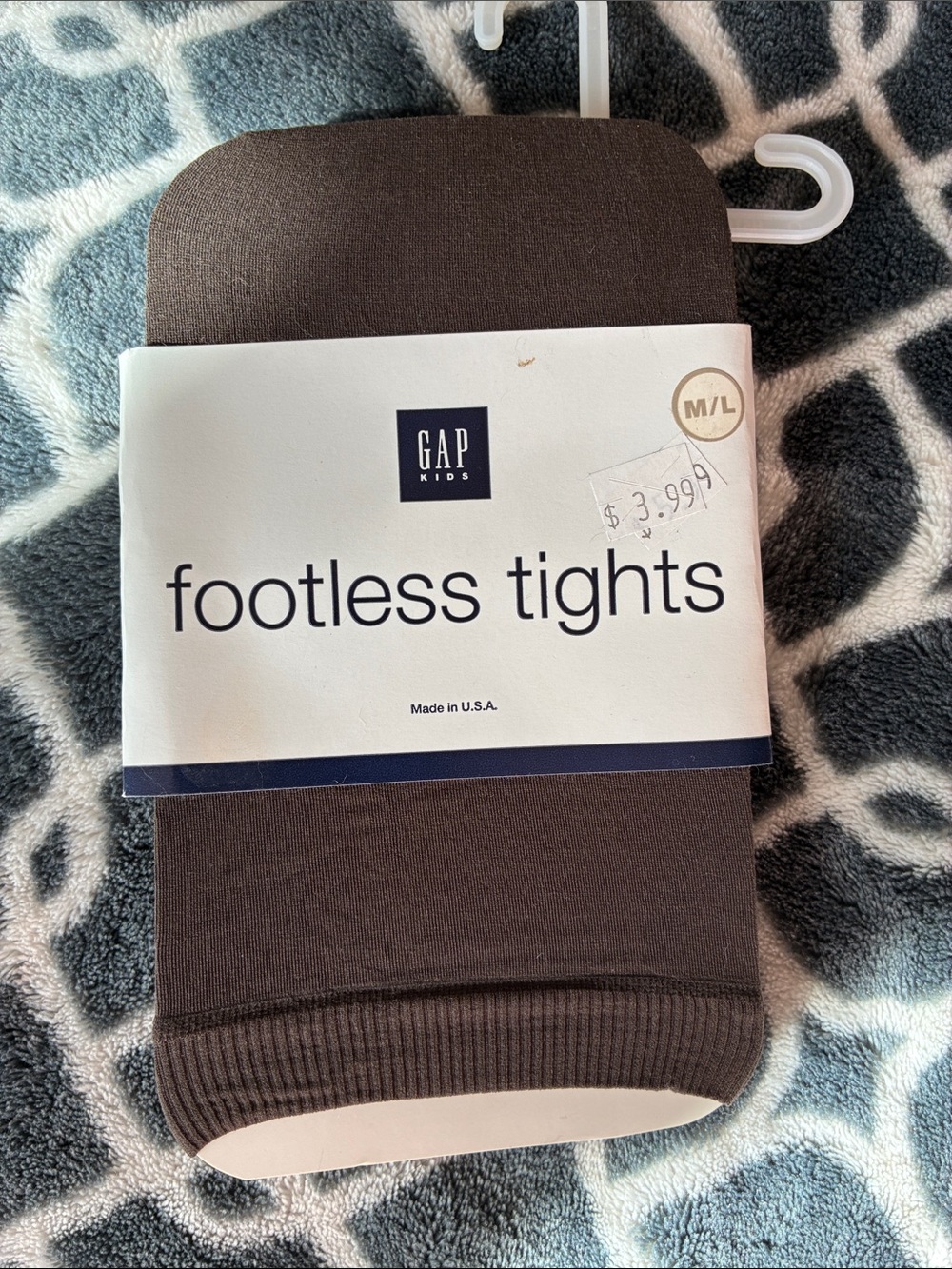VINTAGE - GAP KIDS Footless Tights in Brown - Kids M/L